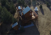Martin and Ed with Dome 2 and the Control Shed
